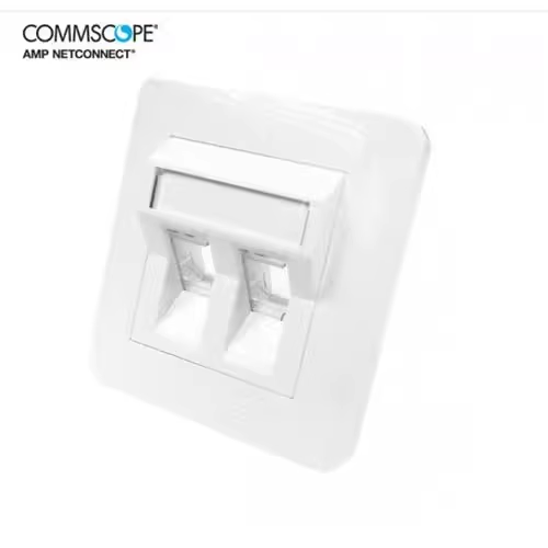 Kangpu Anpu Double Port Panel 8-1859168-1 AMP British Slant Mouth Panel with Spring Cover New Panel