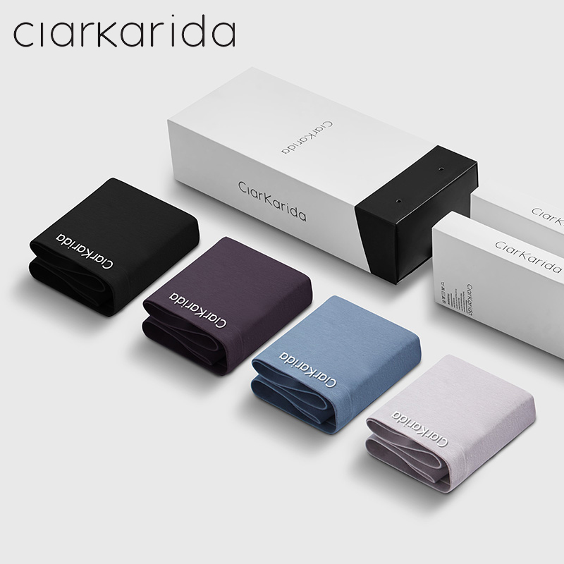 Clarkarida mens underwear for boys pure cotton summer breathable and markless flat corner boxer pants for boyfriend gift box