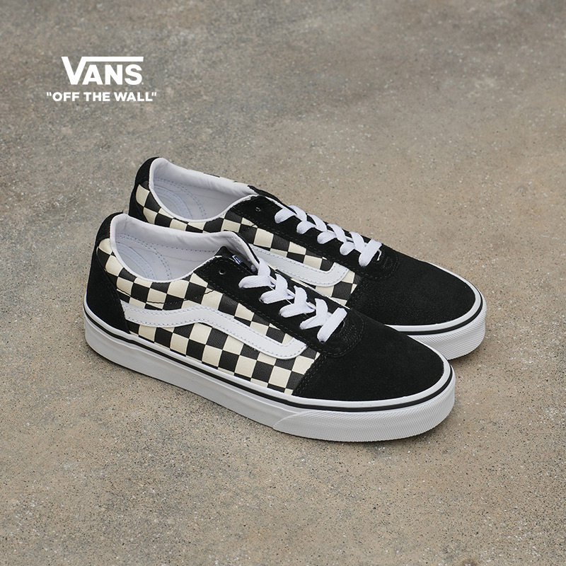 Vans Официальная онлайн-распродажа женской обуви в черно-белую клетку с вышивкой в уличном стиле от Vans кроссовки
