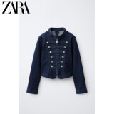 ZARA2026 ранняя осень, новая детская одежда для девочек, джинсовая куртка Napoleon, жакет 0595704 407