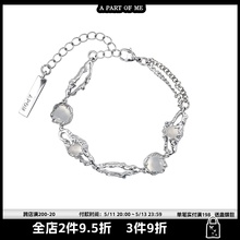 Original design niche white agate high-end bracelet for women