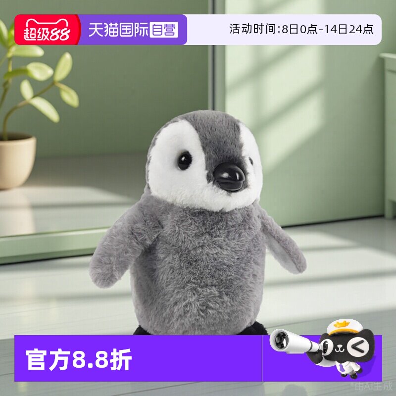 【Самоуправляемая】 Игрушка IWAYA simulation electric penguin toy, которая поможет малышу потренироваться в плюшевой кукле-пингвине