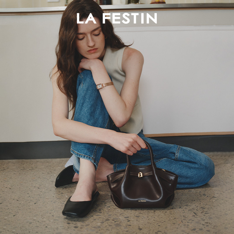 Замшевая сумка Lafestine lazy bag 2025, новая сумка, летняя кожаная сумка-мессенджер для поездок на работу, женская сумка-клецка, сумочка