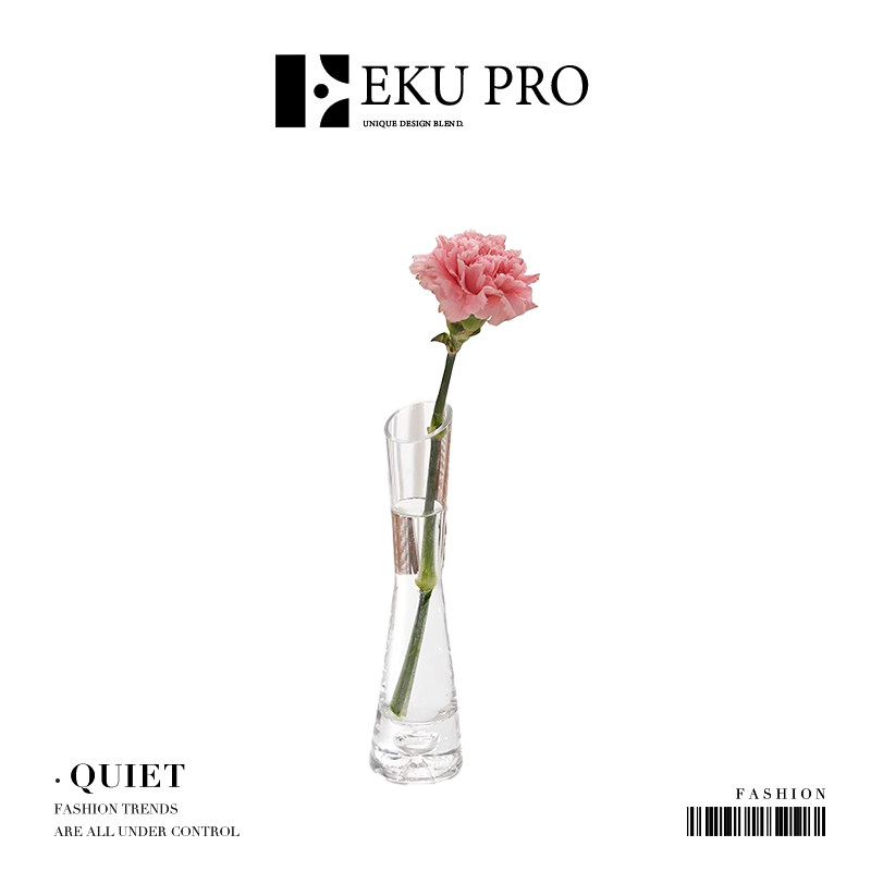 EKU PRO* Тихий бамбук * Легкая роскошная мини-цветочная композиция для гостиной, украшение вазы из мелкокалиберной стеклянной бутылки | Тихий