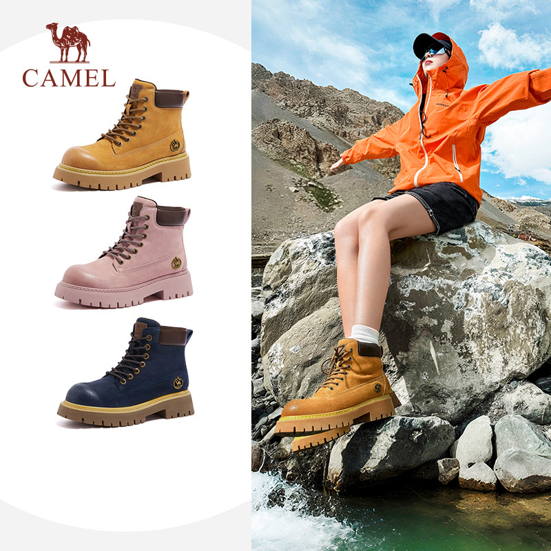[В том же стиле, что и у Dili Reba] Ботинки Camel mountain cross Martin; женские летние ботинки на толстой подошве из ревеня; походная обувь; женские полусапожки