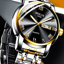 手表男士腕全自动机芯械表夜光手表时尚男商务钢复古腕表日历韩版