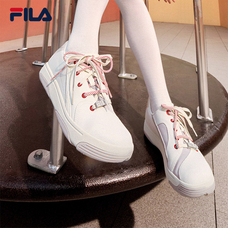 Fila twisted shoes 丨 Парусиновая обувь FILA; женские кроссовки; обувь на босу ногу; модные модели на тонкой подошве; универсальная повседневная обувь