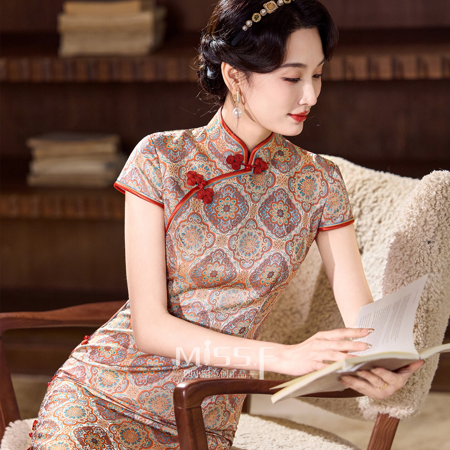 Четыре дамы из высококачественного шелка ручной работы Song Jin cheongsam, шелк тутового шелкопряда, свадебное платье для свекрови, розовое молодое