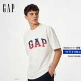 [Одобрение Cheng Yi] Мужская и женская одежда Gap 2026, летняя новая хлопковая футболка с логотипом и короткими рукавами 891398