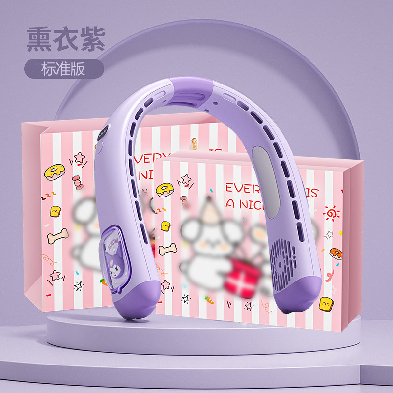 Sanrio HelloKitty подвесной шейный вентилятор маленький безлистный портативный портативный немой подарок для девочки Школьный подарок