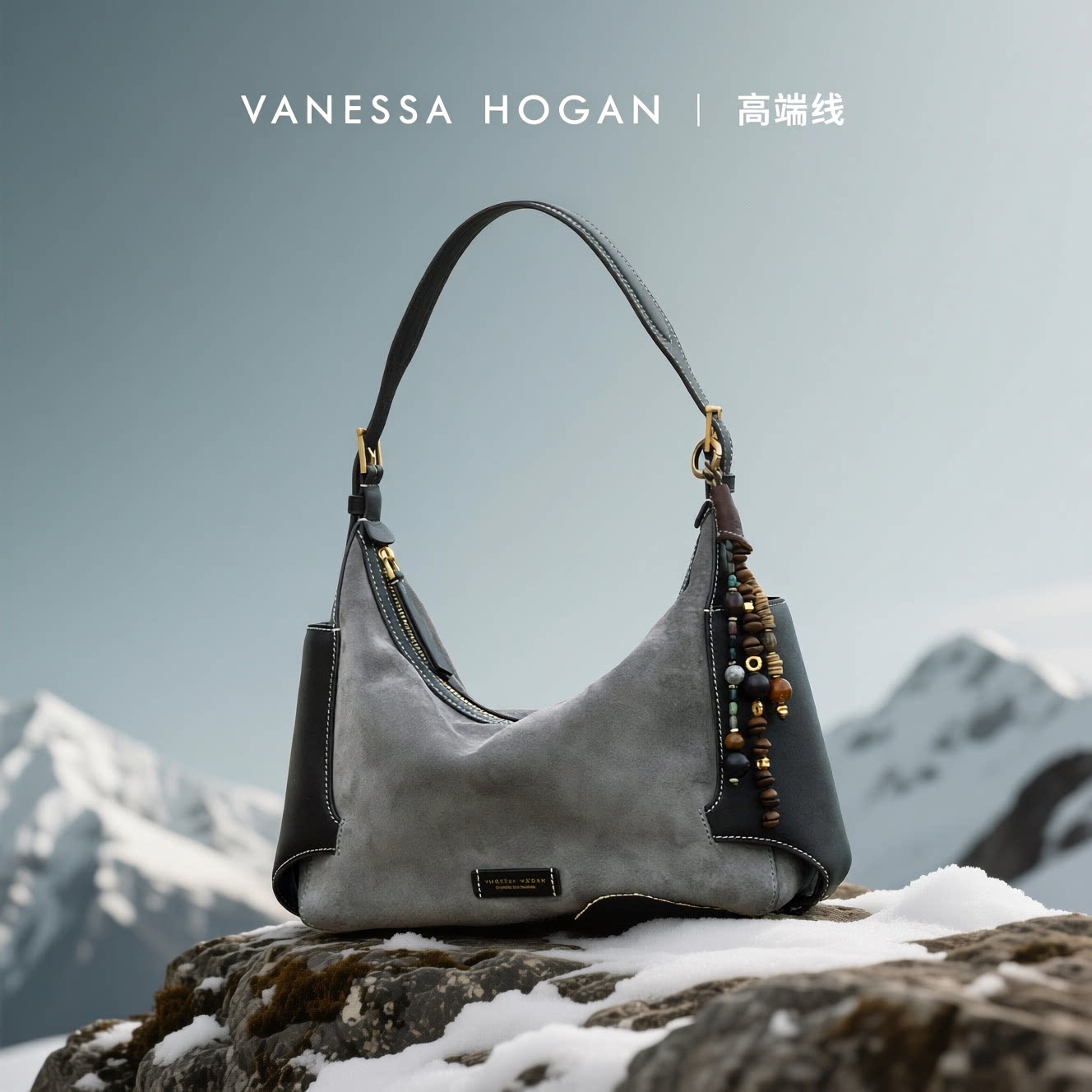 Женская сумка VH Xingman hobo bag из замши средней плотности, первый слой из антивельвета, овчины, большая вместительная повседневная сумка-ниша на плечо