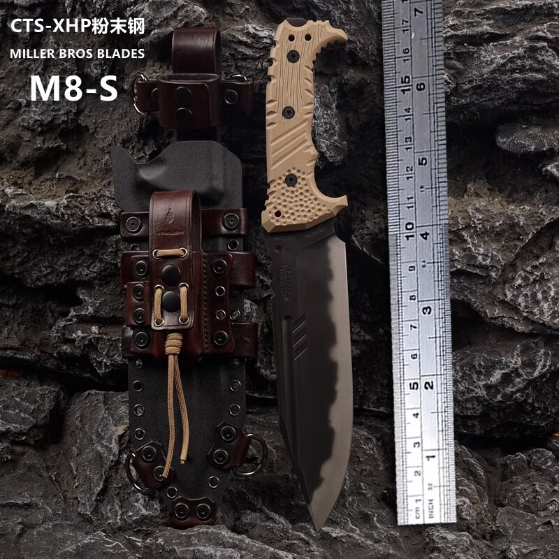 Американский подлинный oem Miller M8S высокой твердости прямой нож для выживания на открытом воздухе, для кемпинга, для самообороны, для выживания на открытой дороге, прямой нож