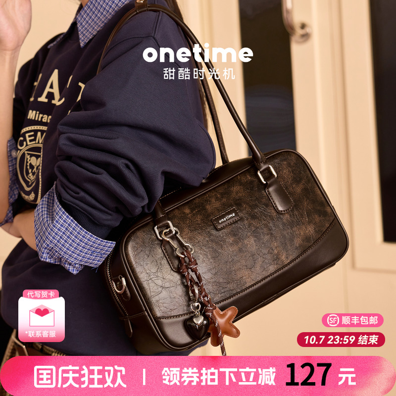 одноразовая трюфельная черная сумка clever Boston bag 2025, весенне-летний подарок для подруги, вместительная сумка на одно плечо
