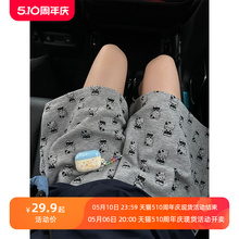 Kitty cat print casual shorts for women's summer 2023