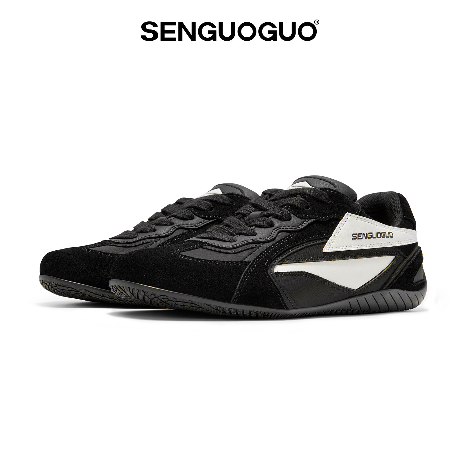 Sen Guoguo racing shoes/классические черные немецкие кроссовки для тренировок; женская новинка 2025 года; дикая оригинальная нишевая обувь; мужские кроссовки