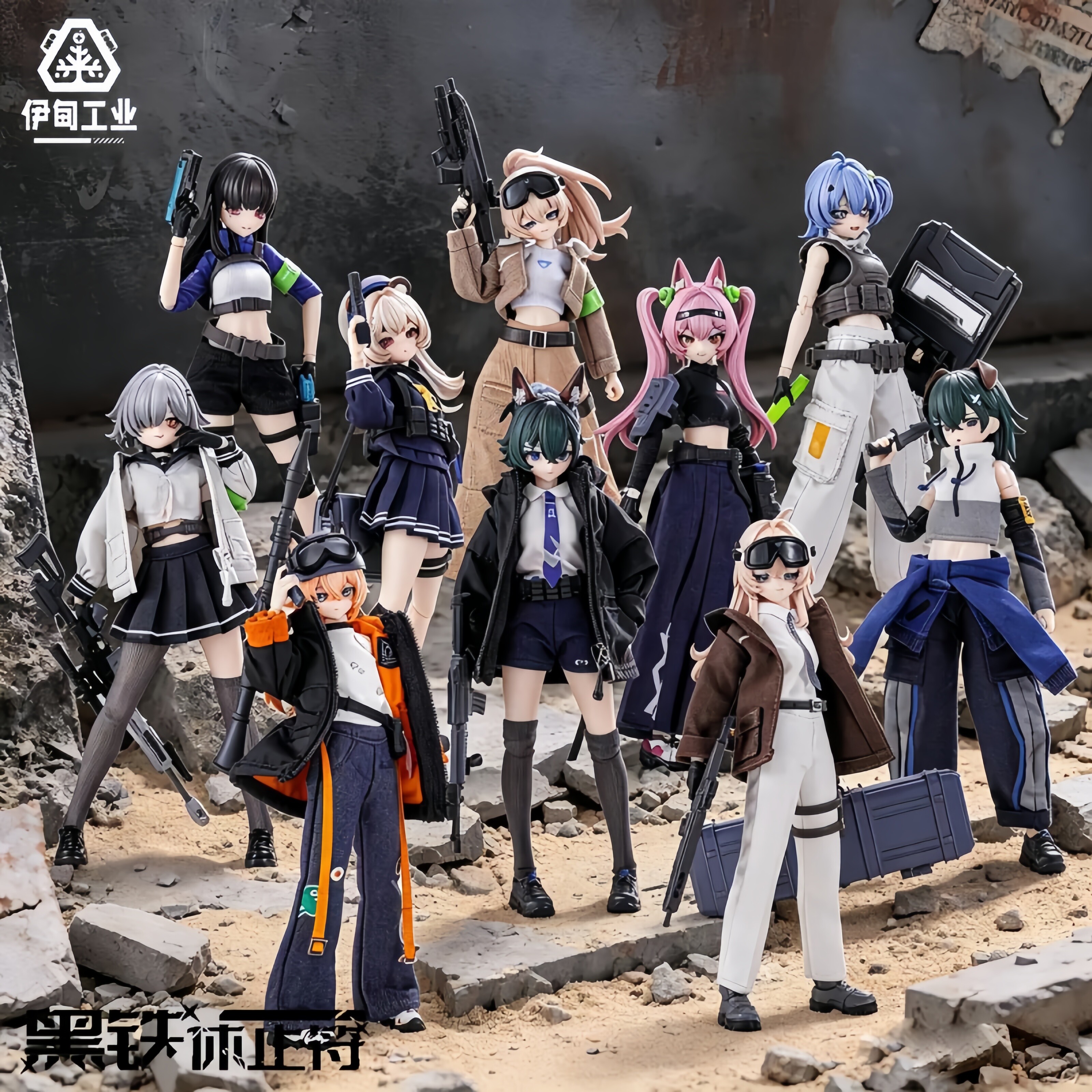 Подлинный Eden Industrial Black Iron Rest charm серии BJD шестидюймовая подвижная кукла для простолюдинов Blind box Tide play Decoration Подарок