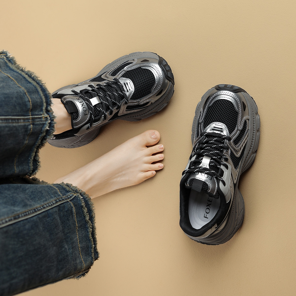 Женская обувь daddy shoes на толстой подошве, новинка 2026 года, лето и осень, увеличивающая рост маленьких людей, маленькая повседневная женская обувь, модная спортивная обувь