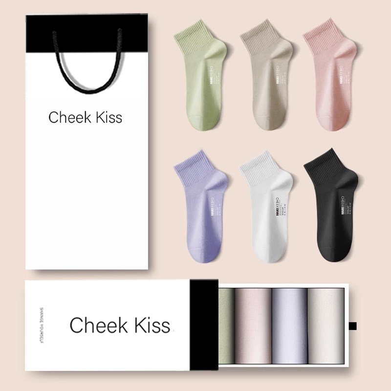 Носки CheekKiss, женские носки-тюбики, летние тонкие хлопчатобумажные дышащие хлопчатобумажные дезодоранты, антибактериальные женские носки
