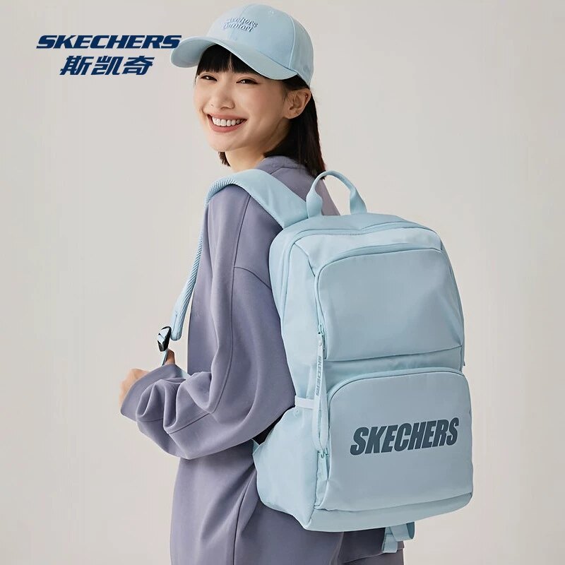 Школьный ранец Skechers большой емкости, сумка для компьютера, спортивный дорожный рюкзак для студентов колледжа, рюкзак для девочек младших классов средней школы