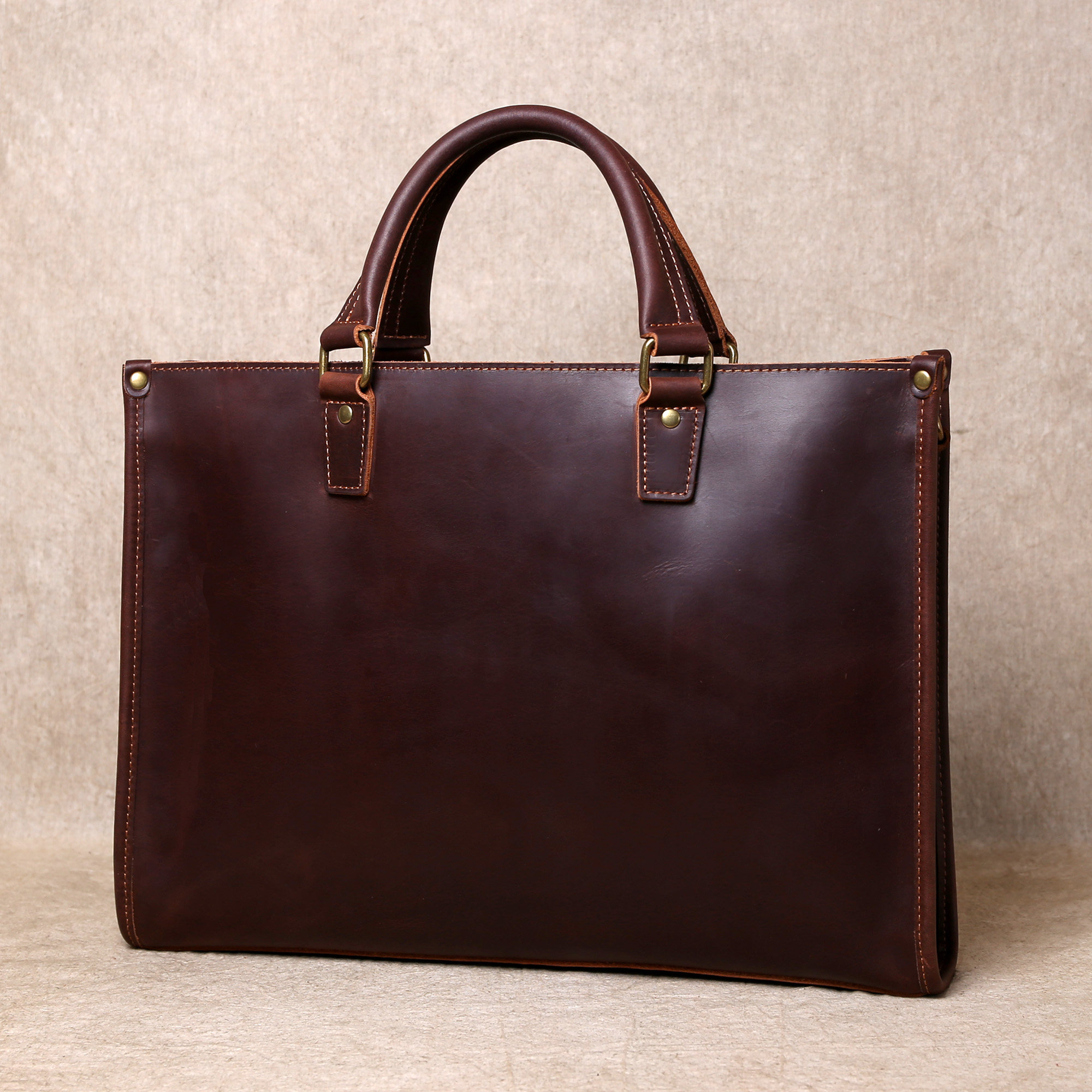 Оригинальный ультра-простой мужской кожаный портфель crazy horse leather из воловьей кожи первого слоя толщиной 15-16 дюймов, сумка для компьютера