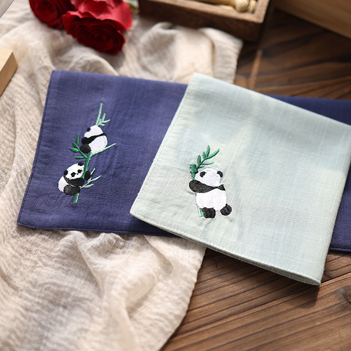 Pure cotton embroidered handkerchief, a Chinese-style gift for studying abroad, perfect for foreigners...