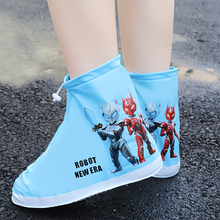 Children's upgraded anime rain shoe cover for boys and girls, waterproof and anti slip rain boots, thickened and wear-resistant, student water shoe cover for wearing