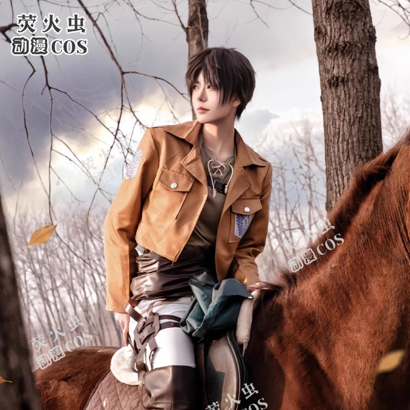 Attack on Titan cos suit Eren Wings of Freedom Mikasa Captain Survey Corps cosplay costume wig