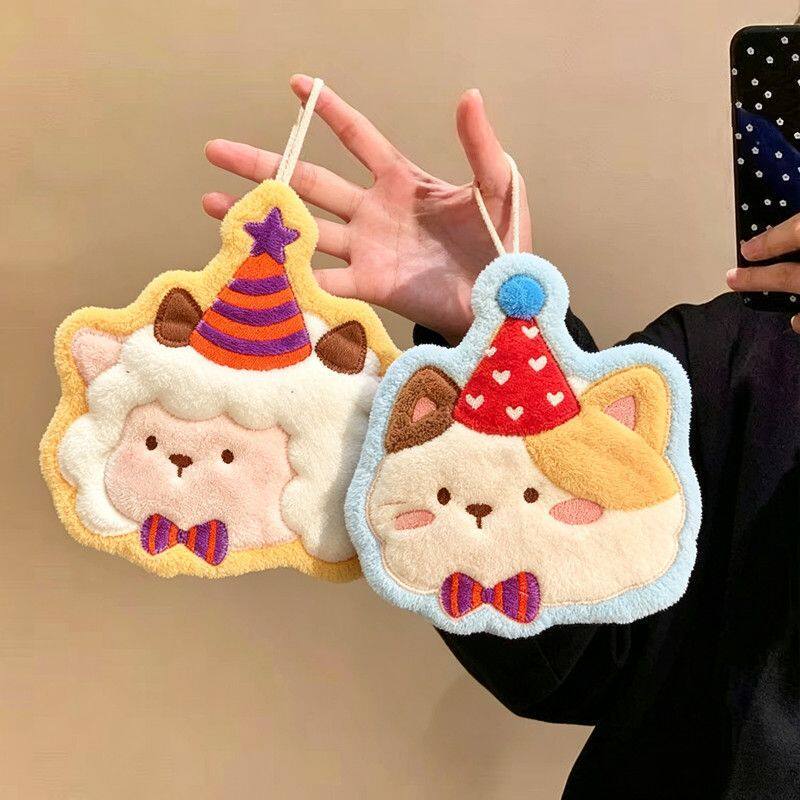 Cute cartoon hanging hand towel, high-quality and thickened for kitchen and bathroom use...