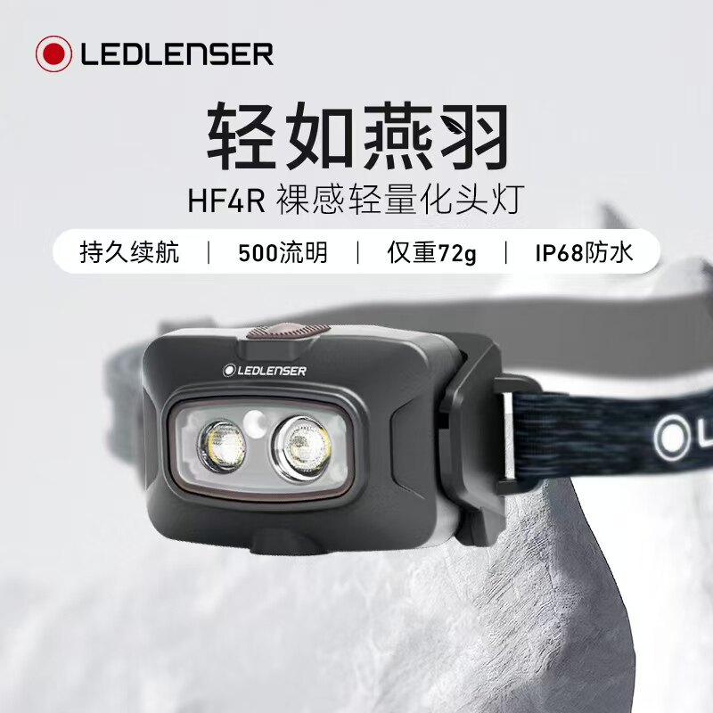 Немецкий налобный фонарь Leder Thor HF4R с сильным освещением, длительное время автономной работы, перезаряжаемый для рыбалки, пеших прогулок, альпинизма на открытом воздухе, водонепроницаемый IP68