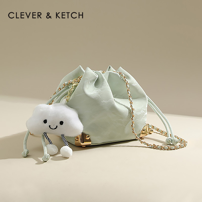 Clever &Ketch, новая универсальная сумка-ведро в китайском стиле, женская летняя новинка 2025 года, облачная сумка на цепочке, сумка-мессенджер через плечо