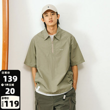 Short sleeved shirt workwear 714street lapel