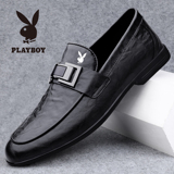 Мужская обувь Playboy, кожаная дышащая деловая кожаная обувь на мягкой подошве, универсальная мужская повседневная обувь, лоферы на педалях