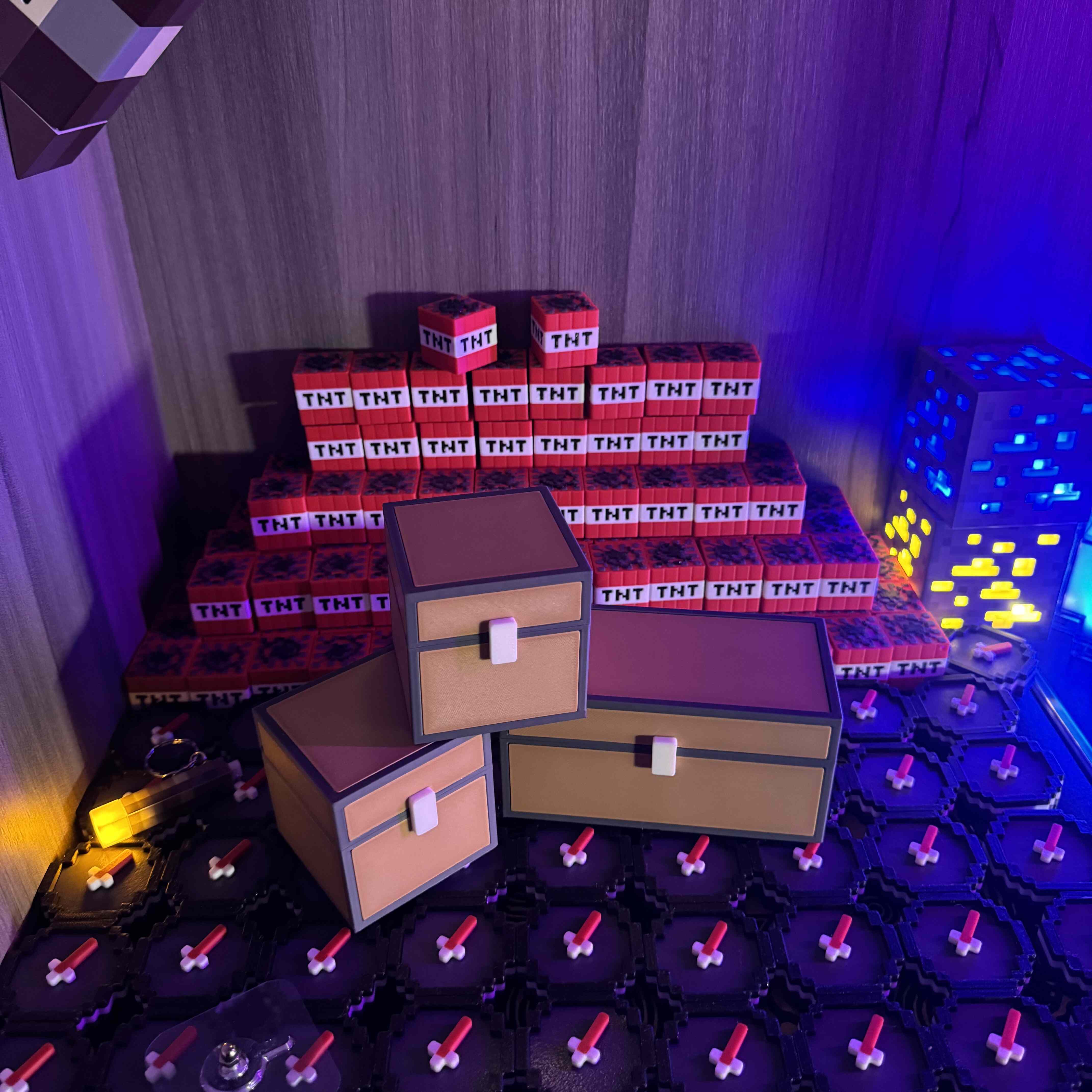 Игровая модель Minecraft box MC storage box переключатель кассетный ящик для хранения магнитных игрушек периферийное украшение