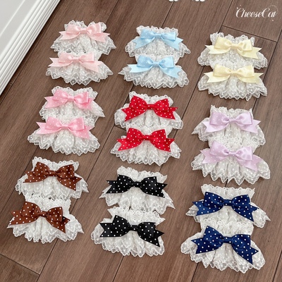 taobao agent 【芝士猫手作】白蕾丝~日制丝带蝴蝶结ap贝壳Lolita小物配饰手袖