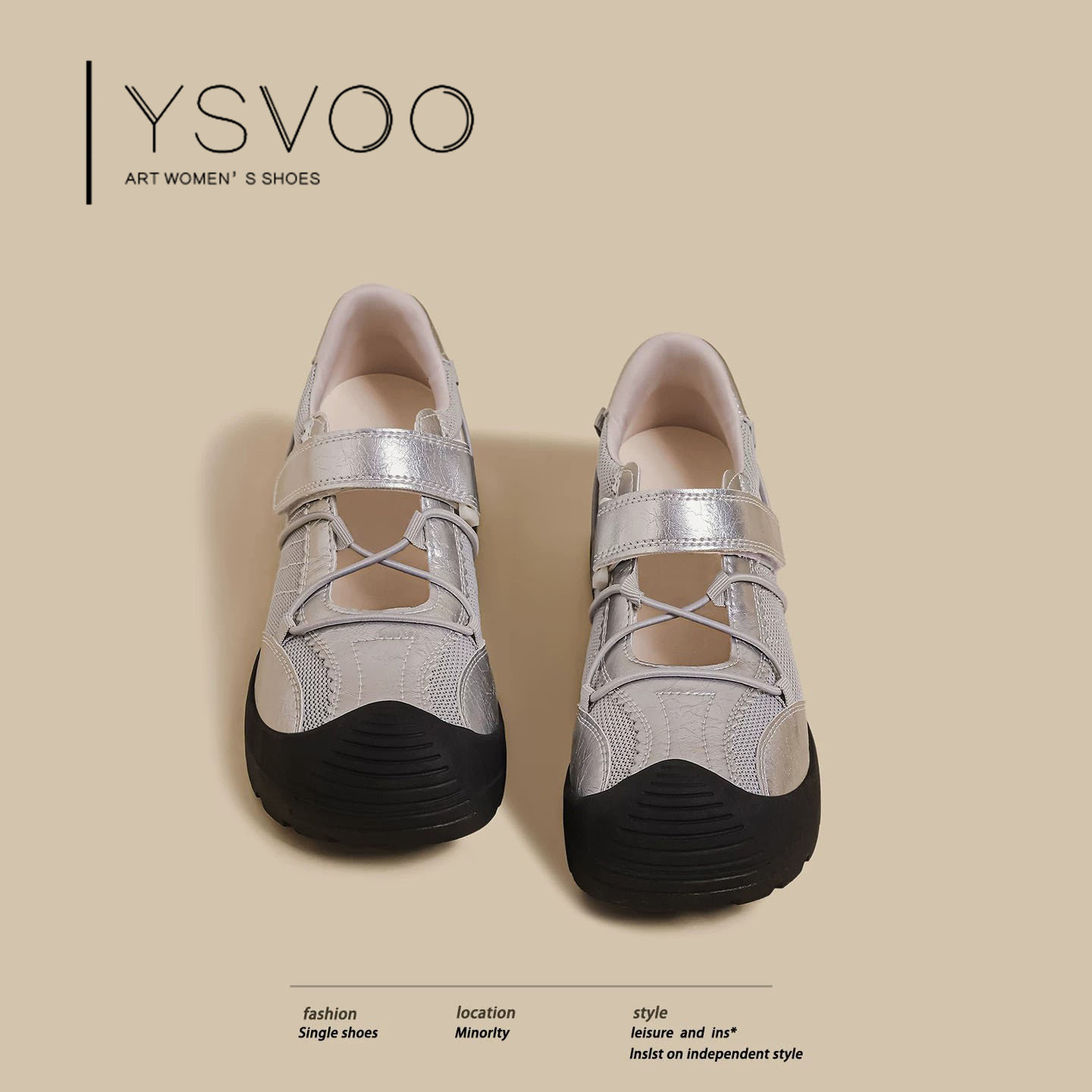 YSVOO [Linxia Style] Французская летняя женская обувь, новинка 2026 года, взрывная обувь для папы из полой сетки