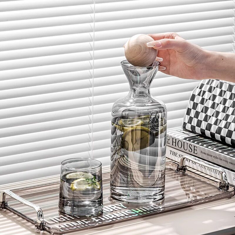 U Mi LIVING* Серебряный гравий / чайный сервиз glass glass light luxury ins бытовая гостиная бутылка прохладной воды, устойчивая к высоким температурам