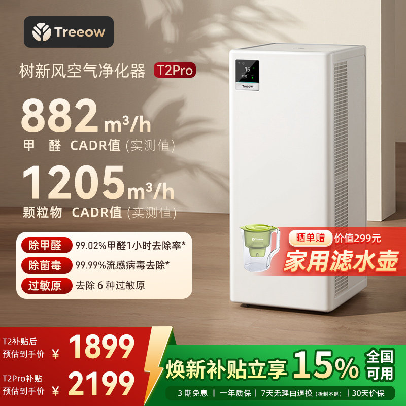 Очиститель воздуха Tree fresh air T2Pro для домашних животных в дополнение к бактериям формальдегида кошачья шерсть в дополнение к очистителю запаха Treeow