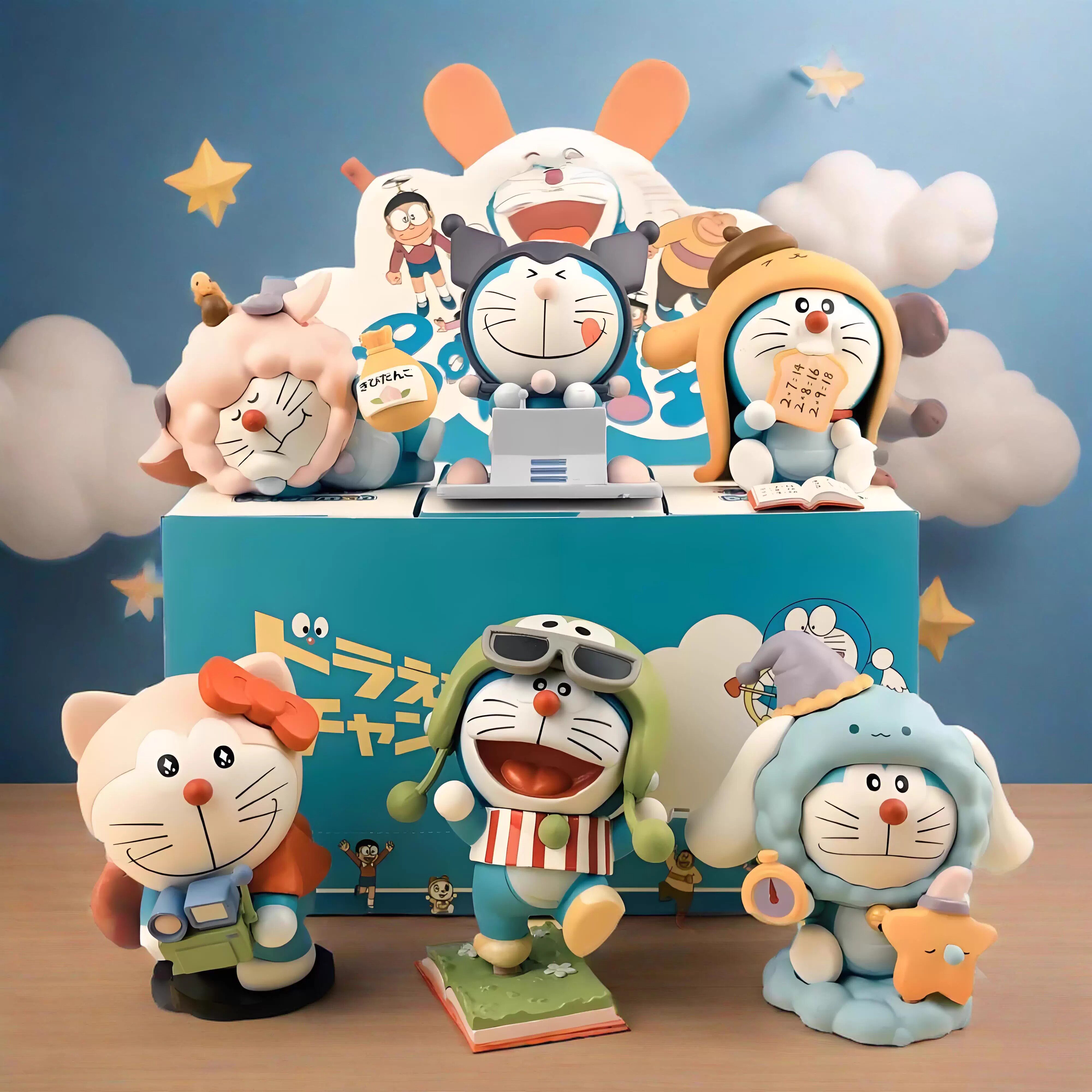 Doraemon blind box декоративная игрушка домашняя ручная работа офисный мальчик tide play полон благословений полный набор подарков для девочек net red