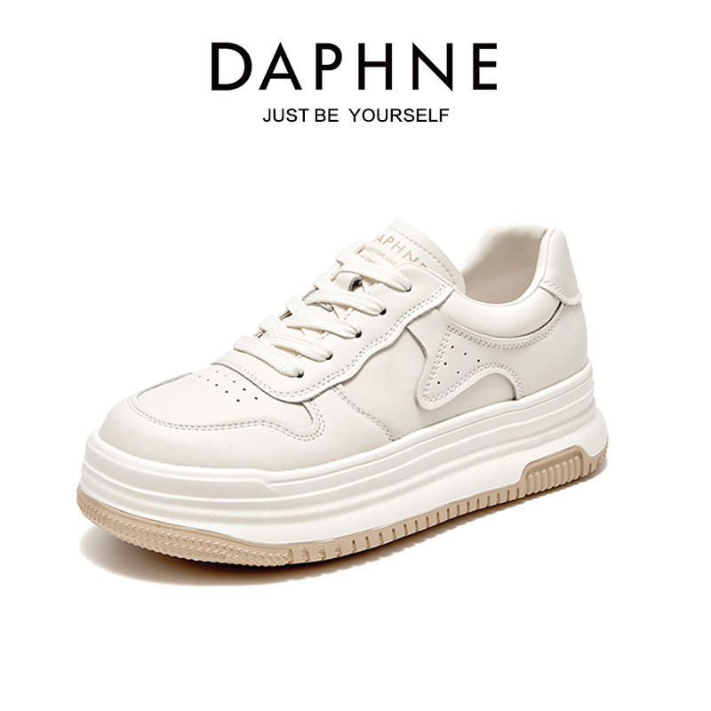 Модные белые туфли Daphne на толстой подошве; женская универсальная обувь; коллекция 2026 года; сезон весна-лето; новая легкая обувь для спорта и отдыха увеличенного размера