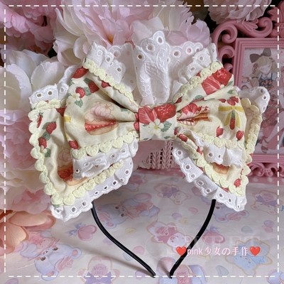 taobao agent 包邮 原创手作 草莓蛋糕爱心蕾丝lolita kc