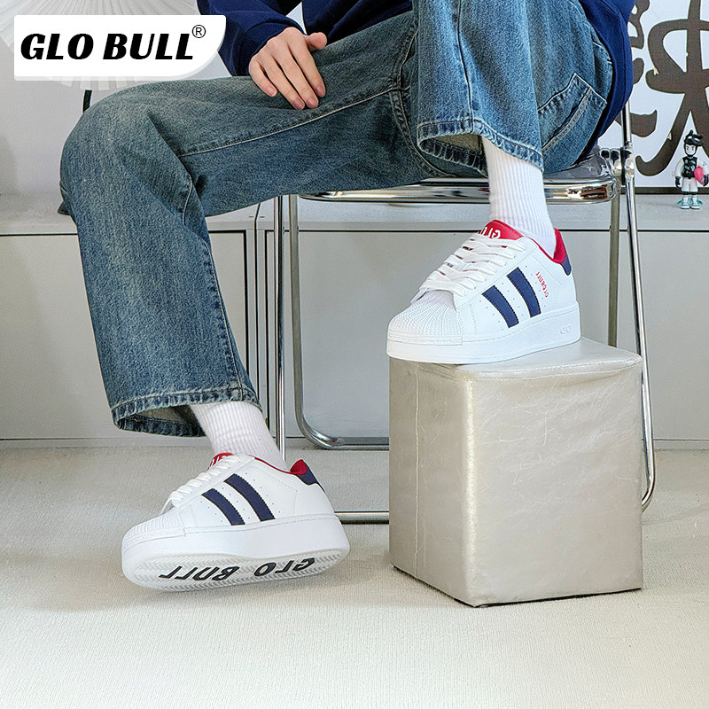Кроссовки GLO BULL, белые туфли, мужская обувь, осень 2025, новый стиль, трендовая повседневная обувь shell head для девочек