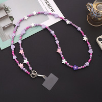 Asian hand hanging halter neck beaded rope net mobile phone red gram inclined candy chain accessories women's cross-border mobile phone cross-chain case