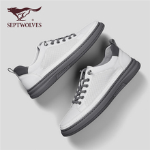 Seven Wolves Little White Shoes Men's Shoes Summer Breathable Casual Shoes Thin Mesh Design Low Top Versatile Fashion Board Shoes