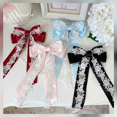 taobao agent 【芝士猫手作】进口日制丝带baby伊丽莎白lolita小物头饰发夹