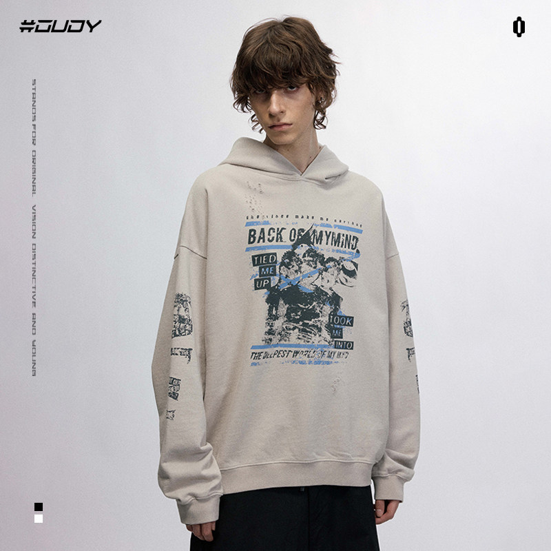 OVDY official Wang Lujie Mu Zhicheng в том же стиле 26 осенне-зимний свитер в стиле американский хип-хоп с капюшоном, мужская и женская куртка
