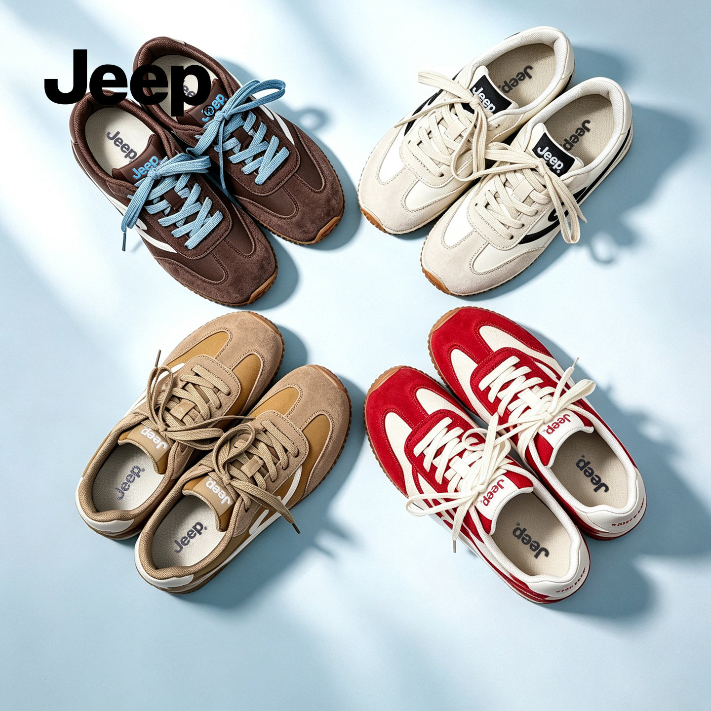 Женская обувь Jeep, универсальная, красивая немецкая обувь для тренировок в стиле ретро, повседневная обувь на мягкой подошве, новинка 2026 года, спортивная обувь для фитнеса и бега