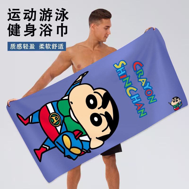 Мелок Shin-chan * Детское фитнес-полотенце для сухих волос 35x75 см, многоцветное по желанию