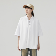 2024 new shirt short sleeved unisex summer Japanese fashion brand loose fitting men's thin casual shirt jacket