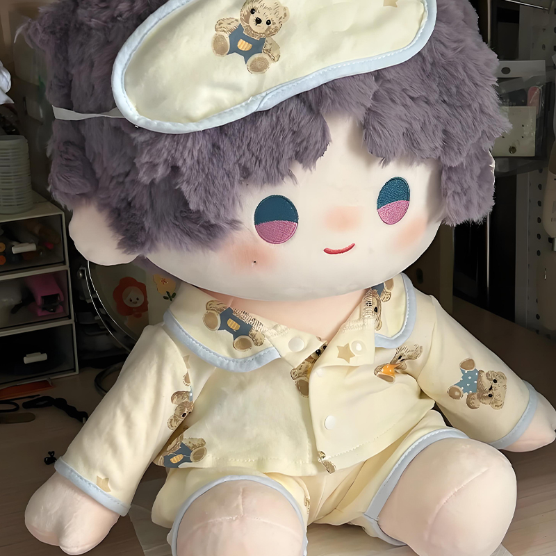 Пижамный комплект с медведем, 40 см, одежда для сидящей малышки, награда, 40 см, хлопковая одежда для куклы, замена куклы