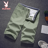 Летние мужские укороченные брюки Playboy, повседневные шорты в деловом стиле для молодежи и среднего возраста, брюки с пятью точками, зауженные трендовые прямые брюки
